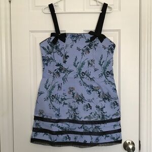 NWT Kimchi Blue Lyla Bow Detail Mini Dress Bow L Black Blue Urban Outfitters